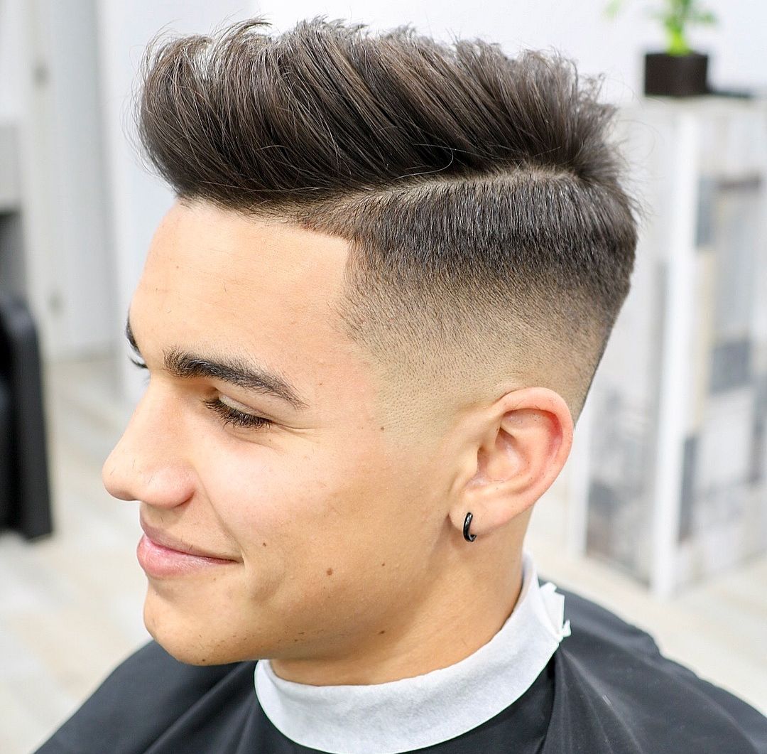Low Fade + Side swept
