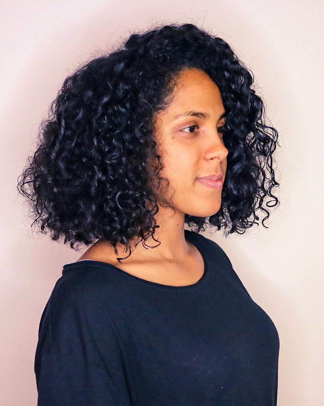 Black With Natural Curls