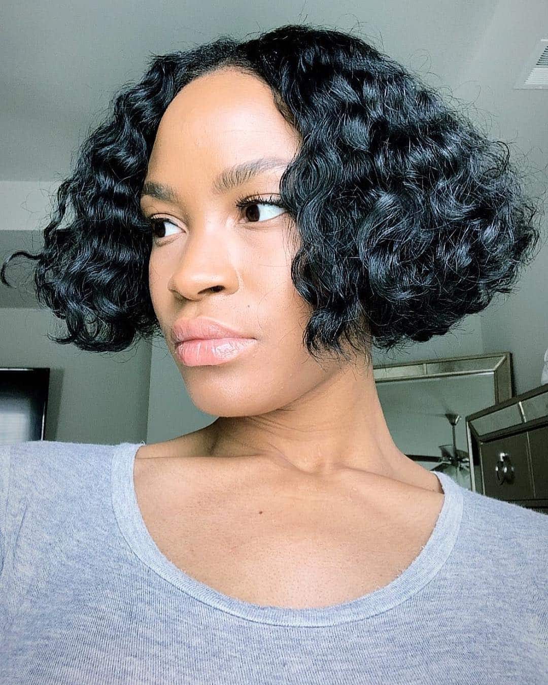 Cropped And Curly Bob
