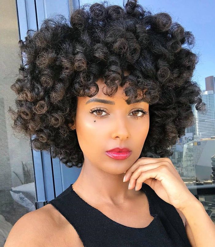 Chunky Curls With Bangs