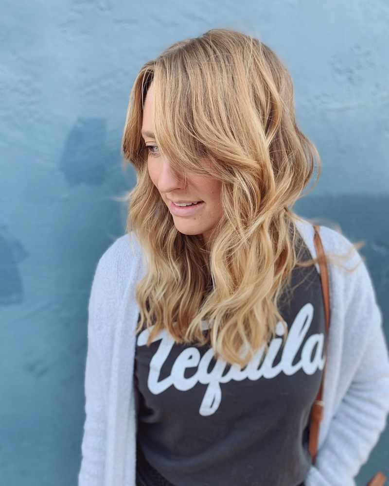Medium Length + Long Bangs