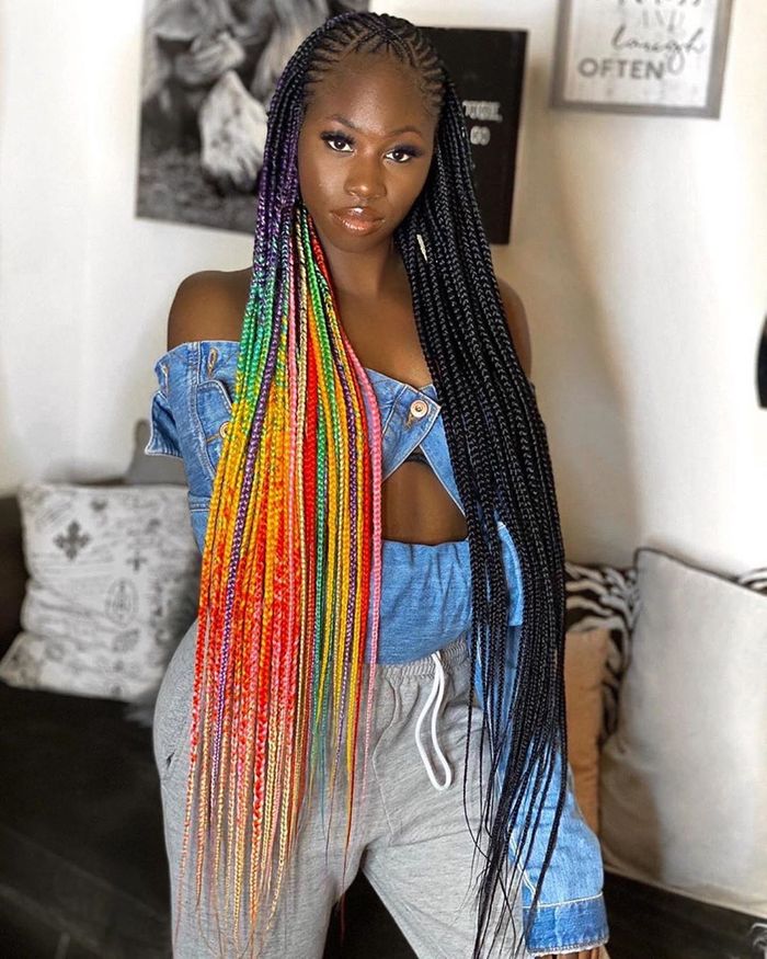Artful Rainbow Braids