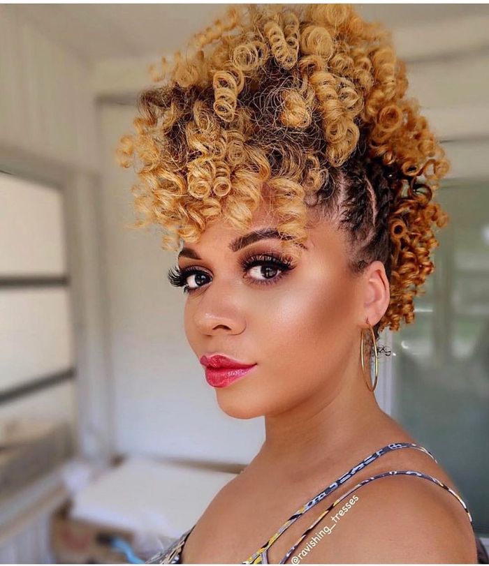 Cornrow Braids Into Curly Up-do