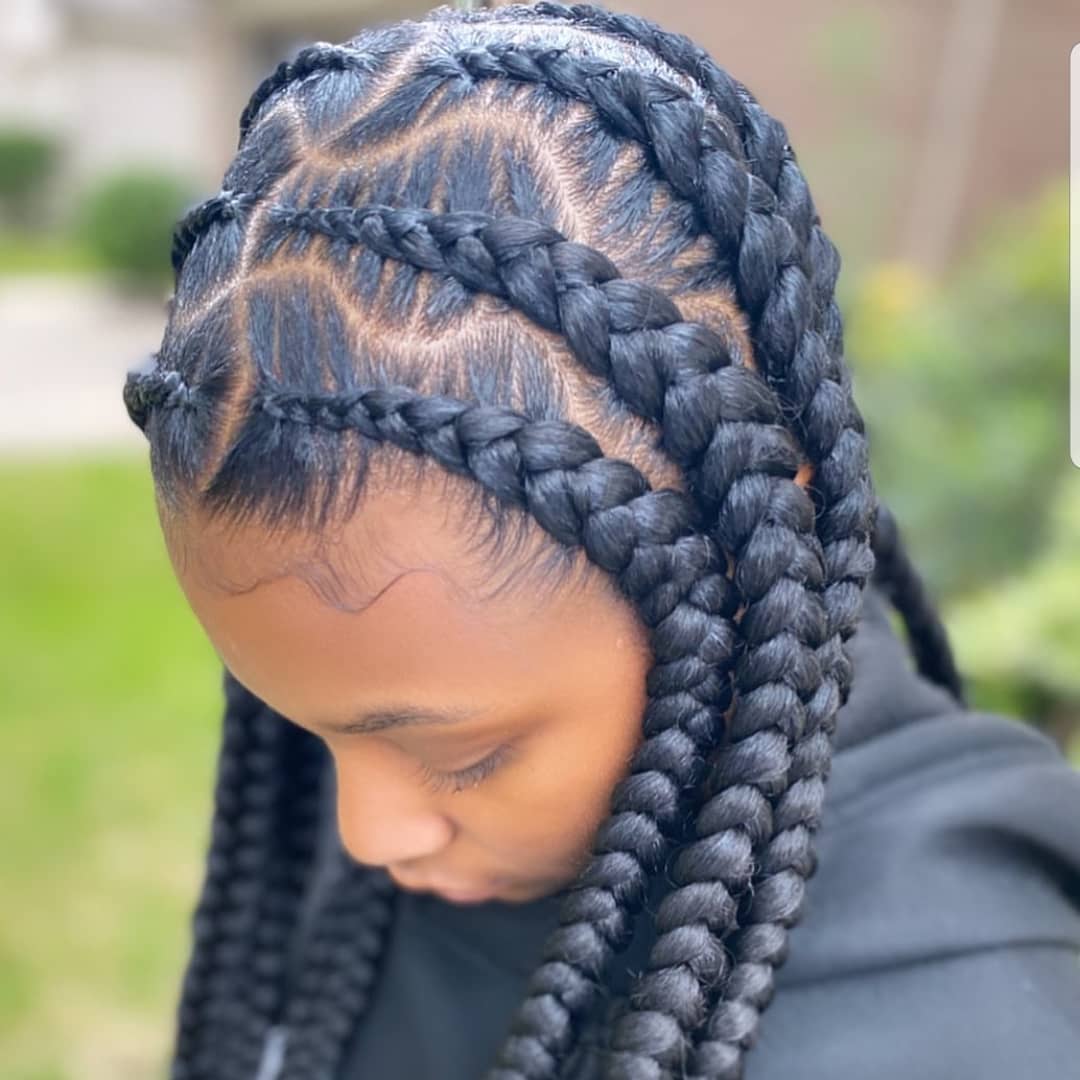 Curvy Part Cornrows