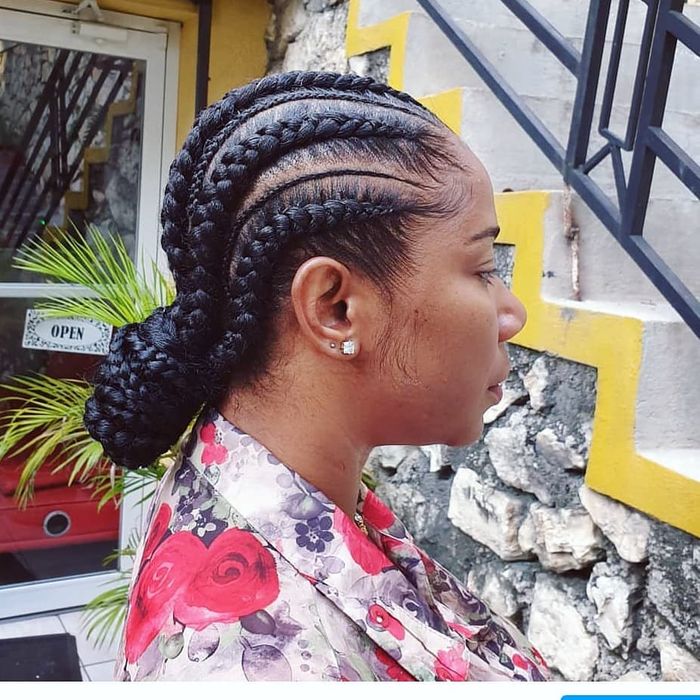 Low Bun Braids